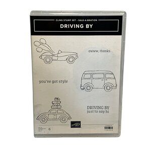 Pre-Owned Stampin Up! Driving By 6-Piece Cling Stamp Set Sale-A-Bration Crafting